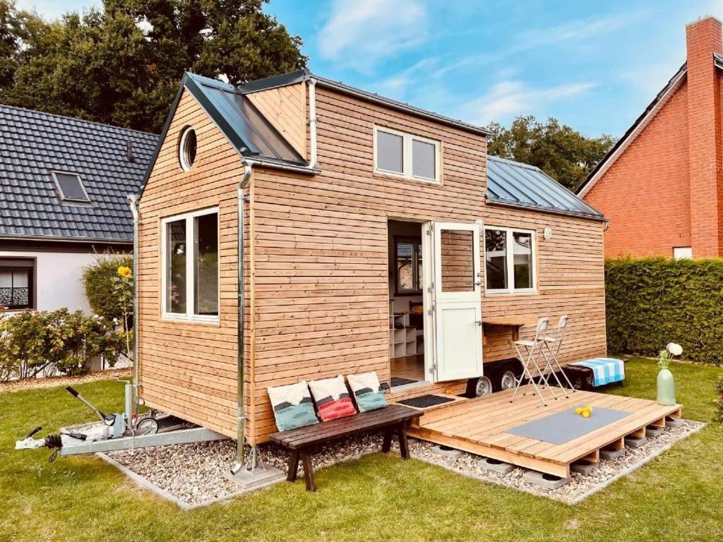 Tiny House Fleesensee Mit Eigenem Garten Und Nur Wenige Meter Vom Seeufer 고렌레빈 외부 사진